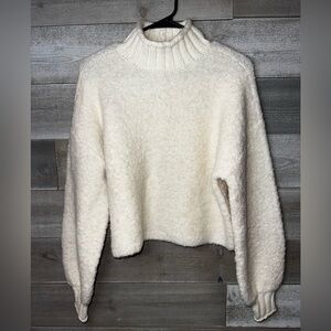 American Eagle (AE) Bouclé Mock Neck Sweater